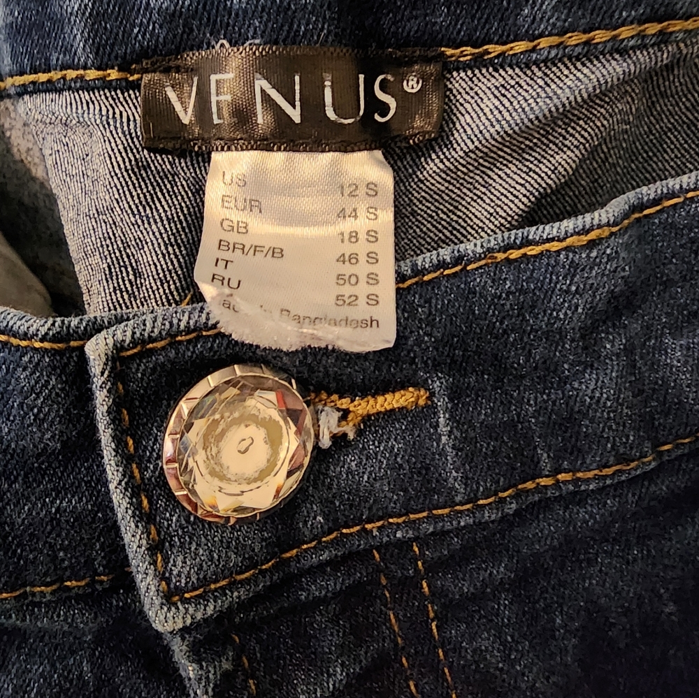 Venus Size 12 Short Women's Skinny jeans with Rhinestone accents